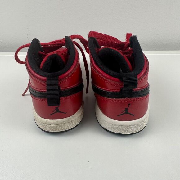 Nike Air Jordan 1 Retro Mid Kids Gym Red/Black Sport Athletic Sneaker Shoes 7C - Picture 5 of 7